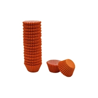 Orange Mini 2.5cm Base - 500 Pieces Paper Baking Bulk Cupcake Cases Liner