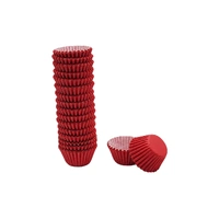 Red Mini 2.5cm Base - 500 Pieces Paper Baking Bulk Cupcake Cases Liner