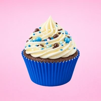 Blue 250Pc Greaseproof Baking Cupcake Cases - 5X3.2cm