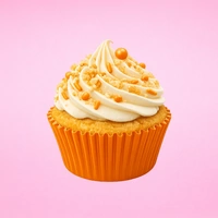 Orange 250Pc Greaseproof Baking Cupcake Cases - 5X3.2cm