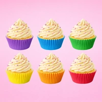 Rainbow 250Pc Greaseproof Baking Cupcake Cases - 5X3.2cm