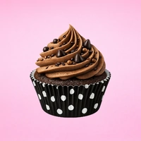 Black And White Polka Dot Cupcake Cases - 250Pce  Greaseproof Baking Cupcake Cups