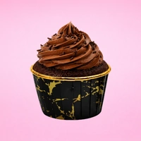 Black Gold Marble - Metallic Cupcake Liners - 50Pcs 