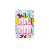 Baby Pink Bullet Candles - 12Pk
