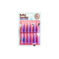 Purple Bullet Candles - 12Pk