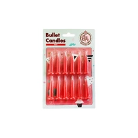 Red Bullet Candles - 12Pk