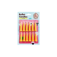 Yellow Bullet Candles - 12Pk