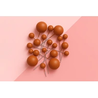 Burnt Orange Matte Ball Toppers 20pcs