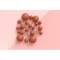 Blush Pink Matte Ball Toppers 20pcs