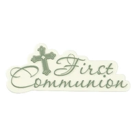 My First Communion Cake Topper- Silver