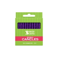 Purple Smooth And Spiral Candles Bakery Crafts 
