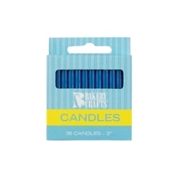 Dark Blue Plain Birthday Candles Bakery Crafts 
