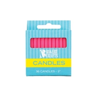 Hot Pink Plain Birthday Candles Bakery Crafts 