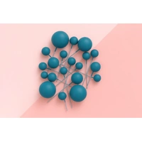 Cornflower Matte Ball Toppers 20pcs