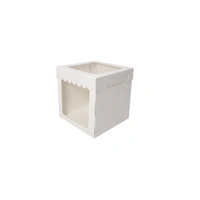 8 x 8 x 8 Inch Display Cake Box 2 Window - Iconic Cake Art