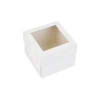 12 X 12 X 6 Inch White Cake Box With Window