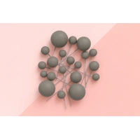 Cloud Grey Matte Ball Toppers 20pcs