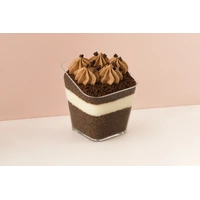 Plastic Dessert Cup Square Slanted 70ml - 10Pc