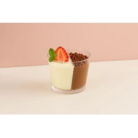 Plastic Dessert 2 Compartment Cup 170ml - 10Pc