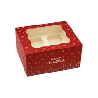 4 Holds Christmas Cupcake Box - 4 Inch Deep Iconic cake Art