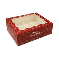 12 Holds Christmas Cupcake Box - 4 Inch Deep Iconic cake Art