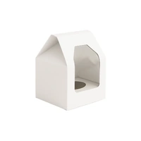 1 Single White Cupcake Box With White Base