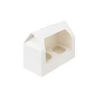 2 Holds White Cupcake Box With White Base