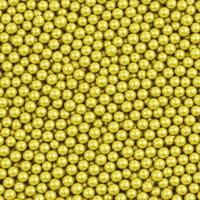 Metallic Gold 4mm Edible Cachous Pearls - 1kg
