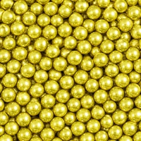 Metallic Gold 6mm Edible Cachous Pearls - 1kg