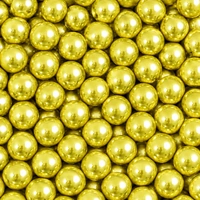 Metallic Gold 8mm Edible Cachous Pearls - 1kg