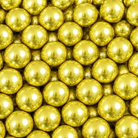Metallic Gold 10mm Edible Cachous Pearls - 1kg