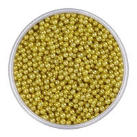 2mm Metallic Gold Edible Cachous Pearls - 100G