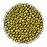 6mm Metallic Gold Edible Cachous Pearls - 100g