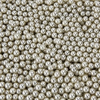 Metallic Silver 6mm Edible Cachous Pearls - 1kg