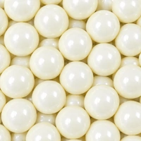 Pearly White 12mm Edible Cachous Pearls - 1kg