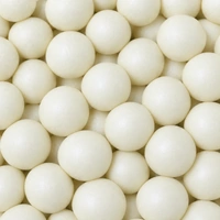 Shiny White 12mm Edible Cachous Pearls - 1kg
