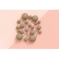 Cream Matte Ball Toppers 20pcs