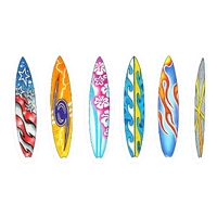 Surfboard Cupcake Picks-12 Pc