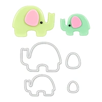 Mummy And Baby Elephant Cutter Set- Fmm