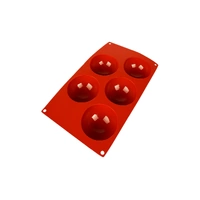 5 Cavity - Hemisphere 80mm - Chocolate Silicone Mould  D-001