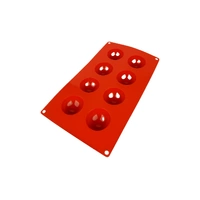 8 Cavity - Hemisphere 50mm-Chocolate Silicone Mould - D004