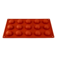 15 Cavity - Hemisphere 40mm - Chocolate Silicone Mould - D-005