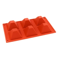 6 Cavity - Pyramid Silicone Chocolate Mould D-007