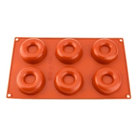 6 Cavity - Donut Hemisphere Silicone Chocolate Mould- D-012