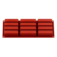 12 Cavity - Small Loaf Silicone Mold - Silicone Bakeware - D-026