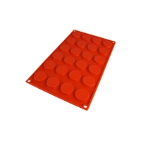 24 Cavity - Flat Coin Disc Cake Tray Round Silicone Chocolate Mould- D-030