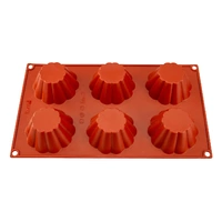 6 Cavity - Brioche Silicone Chocolate Baking Mould