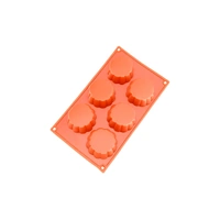 6 Cavity - Fluted Silicone Chocolate Mold-D-035