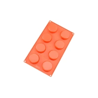 8 Cavity - Flat Disc Silicone Chocolate Mold-D-045