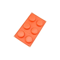 6 Cavity - Flat Disc Silicone Chocolate Mold - D-046